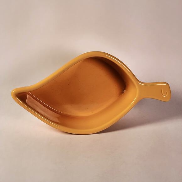Chantal Ramekin Leaf 12-Ounce Bakeware Baking Dish Orange Enamel 93-LO15 Setof 3 - Picture 4 of 10